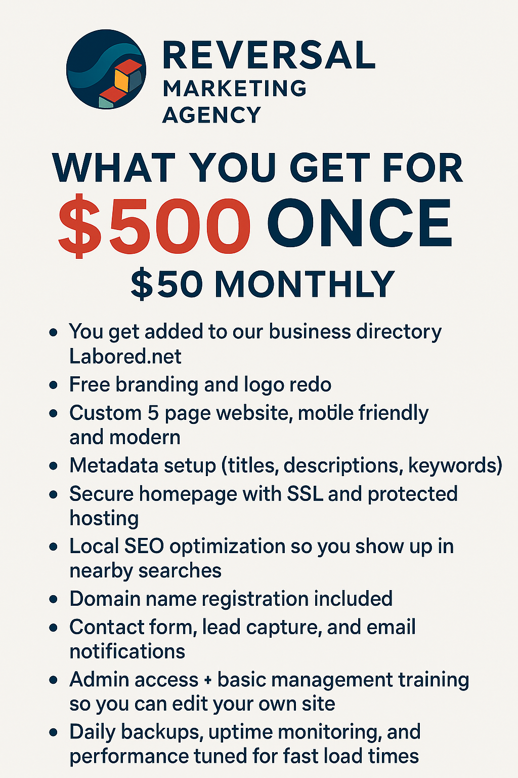 The Reversal Deal - $500 Once, $50 Monthly - Get Your Tech Upgraded & Running